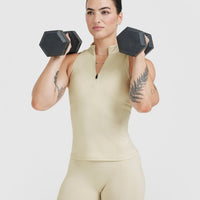 Timeless Half Zip Tank | Vanilla