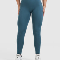 Timeless High Waisted Leggings | Lake Blue