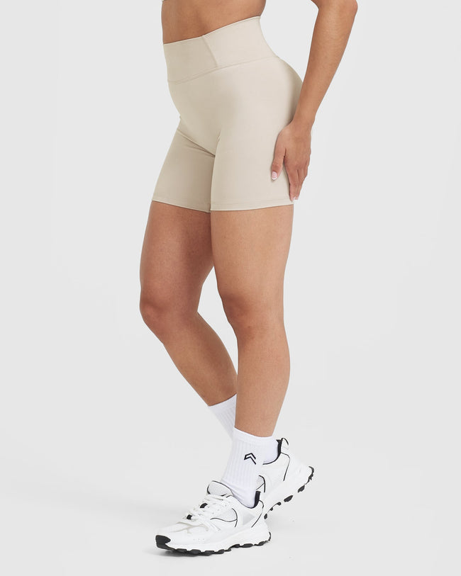 Timeless High Waisted Shorts 6" | Sand