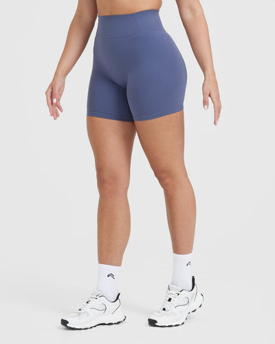 Timeless High Waisted Shorts 6" | Slate Blue