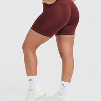 Timeless High Waisted Shorts 6" | Mulled Wine