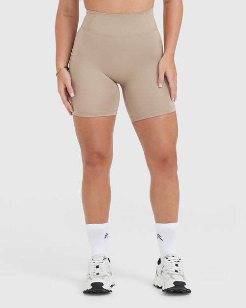 Oner Modal Timeless High Waisted Shorts 6" | Sandstone