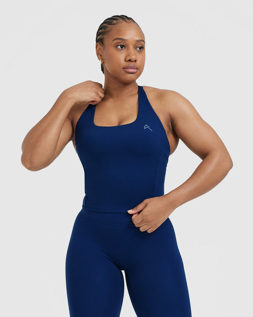 Oner Modal Timeless Square Neck Mid Vest | Midnight