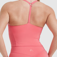 Timeless Square Neck Mid Vest | Amplify Pink