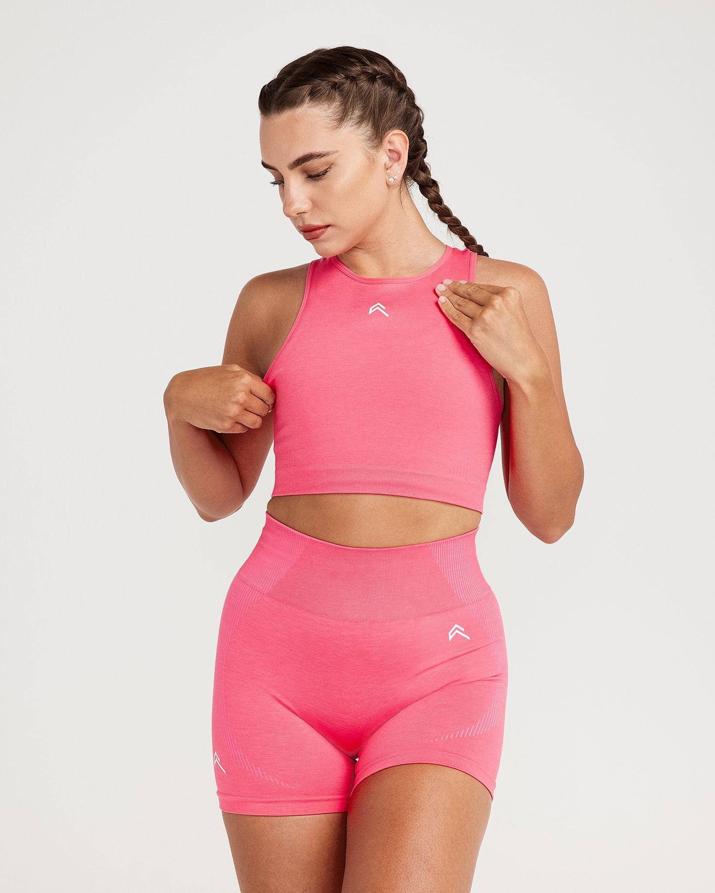 Classic Seamless Crop Top | Guava Marl