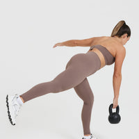 Unified High Waisted Leggings | Cool Brown
