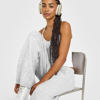 Cotton Racer Back Fitted Vest | White