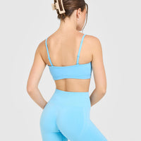 EasyLift™ Multi Way Bandeau Bralette with White Logo | Arctic Blue