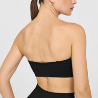 EasyLift™ Multi Way Bandeau Bralette with White Logo | Black