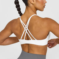 EasyLift™ Strappy Sports Bra | White