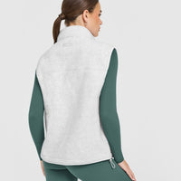 Fleece Gilet with Chest Pocket | Heather Grey