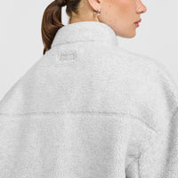 Fleece Jacket with Chest Pocket | Heather Grey