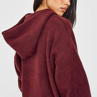 Oversized Knit Hoodie | Rosewood