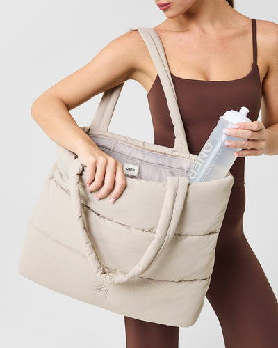 Quilted Tote Bag | Sand