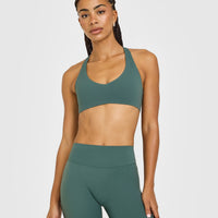 SoftMotion™ Bralette with White Logo | Iced Green