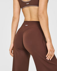 SoftMotion™ Straight Leg Bottoms with White Logo | Espresso Brown