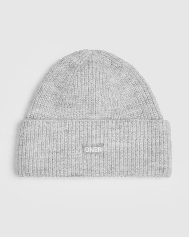 Knit Beanie | Light Grey Marl