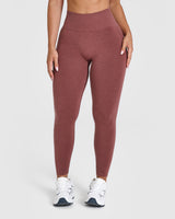 Effortless Seamless Leggings with White Logo | Berry
