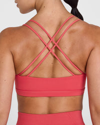 Everyday Cross Over Bralette | Sweet Red