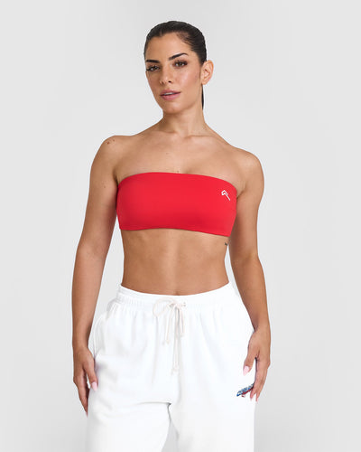 Unified Micro Bandeau Bralette | Muscle Mommy Red