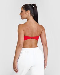 Unified Micro Bandeau Bralette | Muscle Mommy Red