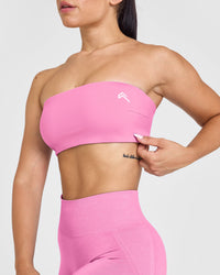 Unified Micro Bandeau Bralette | Power Pink