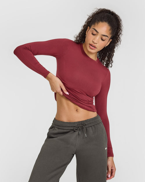 Oner Modal Mellow™ Soft Long Sleeve Top | Burnt Cherry