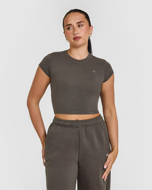 Oner Modal Cotton Icon Baby T-Shirt | Deep Taupe