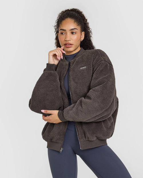 Oner Modal Reversible Bomber Jacket | Truffle Brown