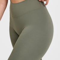SoftMotion™ Leggings with White Logo | Alpine Green