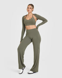 SoftMotion Long Sleeve Shrug | Alpine Green