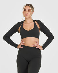 SoftMotion Long Sleeve Shrug | Soft Black