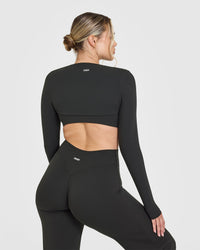 SoftMotion Long Sleeve Shrug | Soft Black