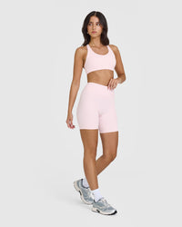 SoftMotion Cycling Shorts 8" | Ballet Pink