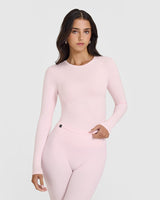 Mellow™ Rib Mid Long Sleeve Top | Ballet Pink