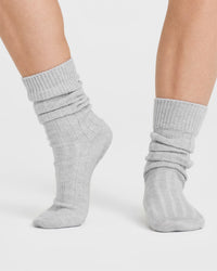 Slouchy Socks 3 Pack | Alpine Green/Sand/Grey