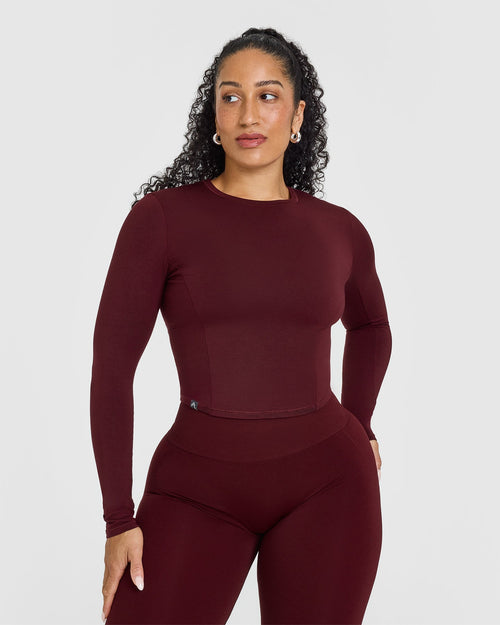 Oner Modal Mellow™ Soft Mid Long Sleeve Top | Rosewood