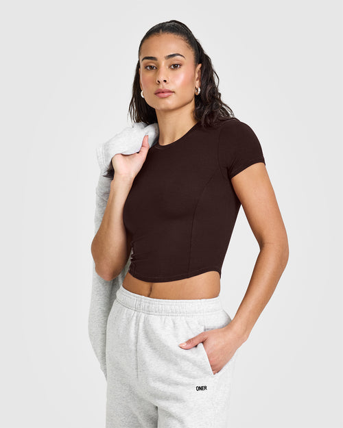 Oner Modal Mellow™ Soft Mid Short Sleeve T-Shirt | 70% Cocoa