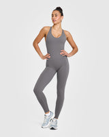 Unified Scoop Back All In One Long | Ash Grey