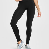UnifiedMove Wrap Leggings White Logo | Black