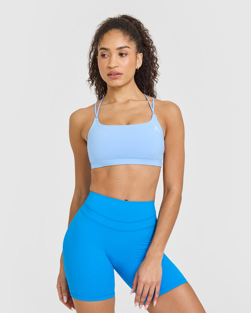 Oner Modal Everyday Cross Over Bralette | Powdered Blue