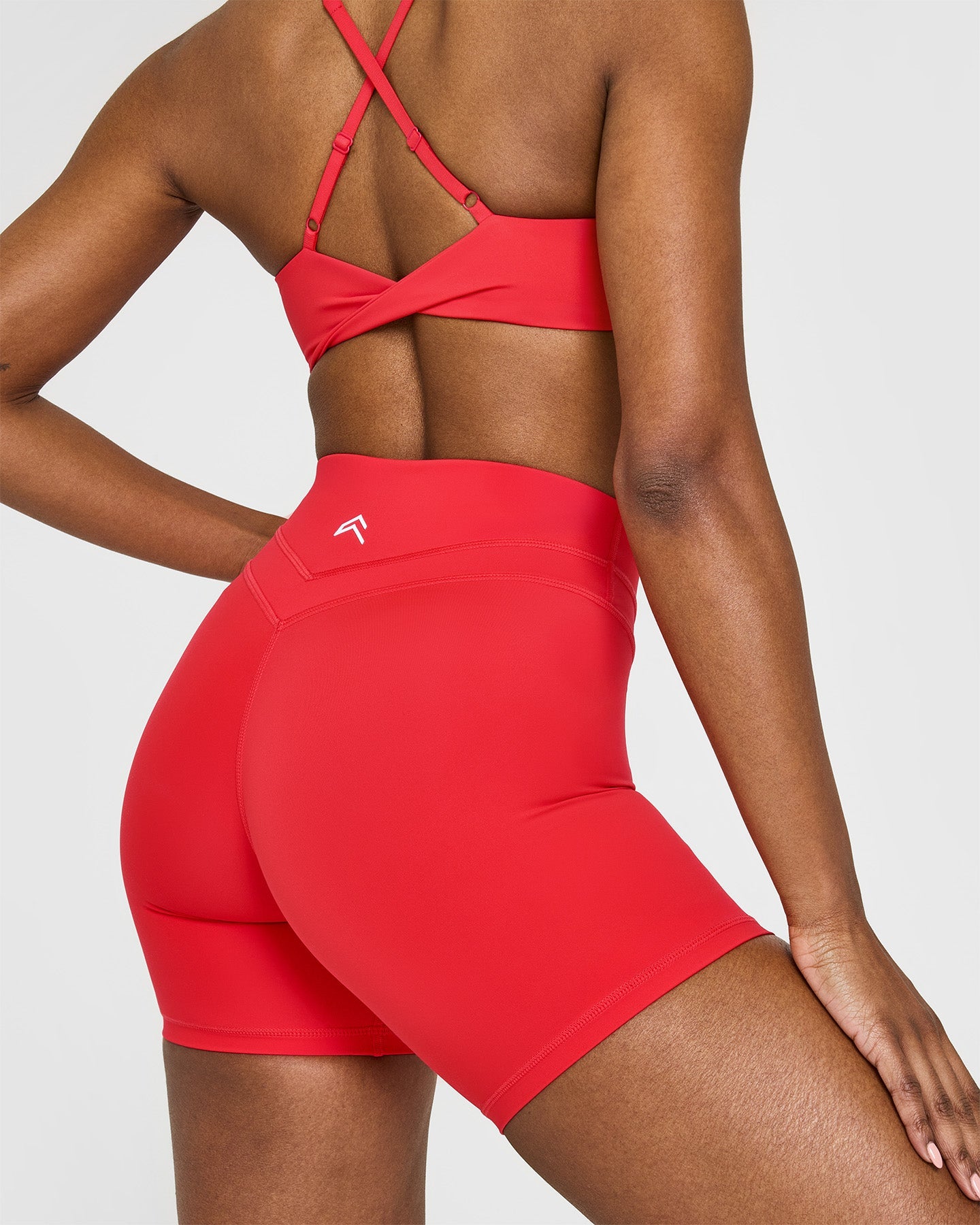 UnifiedMove™ High Waisted Shorts 6" | Muscle Mommy Red