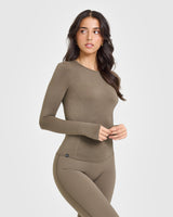 Mellow™ Soft Long Sleeve Top | Moss Brown