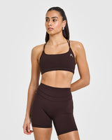 Everyday Cross Over Bralette | Plum Brown