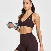 UnifiedMove™ High Waisted Shorts 6" | Plum Brown