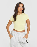 Mellow™ Soft Mid Short Sleeve T-Shirt | Pastel Yellow
