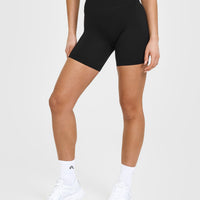 Timeless High Waisted Shorts 6" | Black