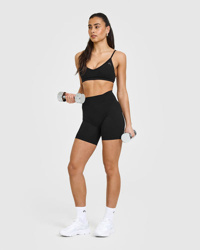 Timeless High Waisted Shorts 6" | Black