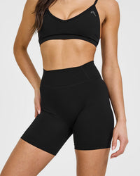 Timeless High Waisted Shorts 6" | Black