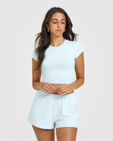 Cotton Baby T-Shirt with Graphic | Cloud Blue